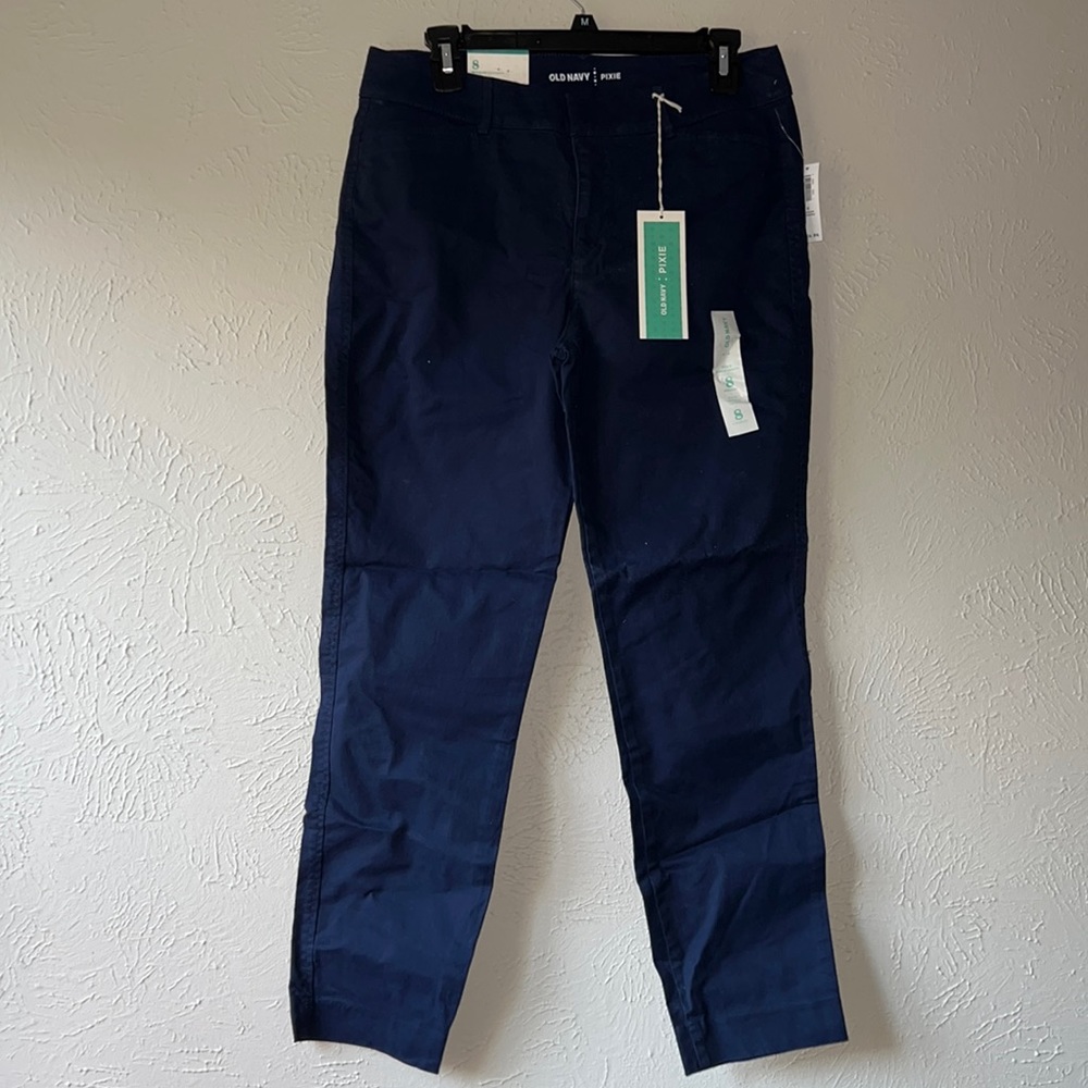 Old Navy Pixie Chino Navy Blue Ankle Length
